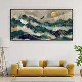 Sunset Over the Hills – Mountain Landscape Canvas