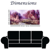 Autumn Forest Scenic View Canvas Wall Painting Size:H x W, 2x4 Feet