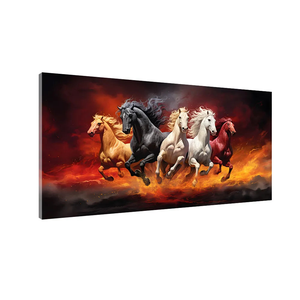 Running Horses Vastu canvas Painting for home, office, hotel etc.