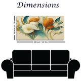 Blooming Flowers Canvas Wall Art for Home & Office Décor | Nature-Inspired Painting in 4x2 Feet for a Fresh Look