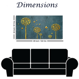 Vibrant Flower Wall Art canvas painting for living room,bedroom, office, hotel et. big size 48x24 inch ready to hang