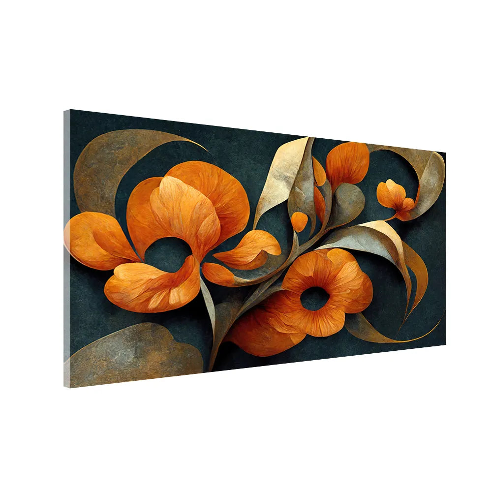 Modern Floral Vector Art | Abstract Botanical Canvas Decor
