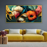 Abstract Flower Symphony Canvas | Artistic Floral Wall Painting