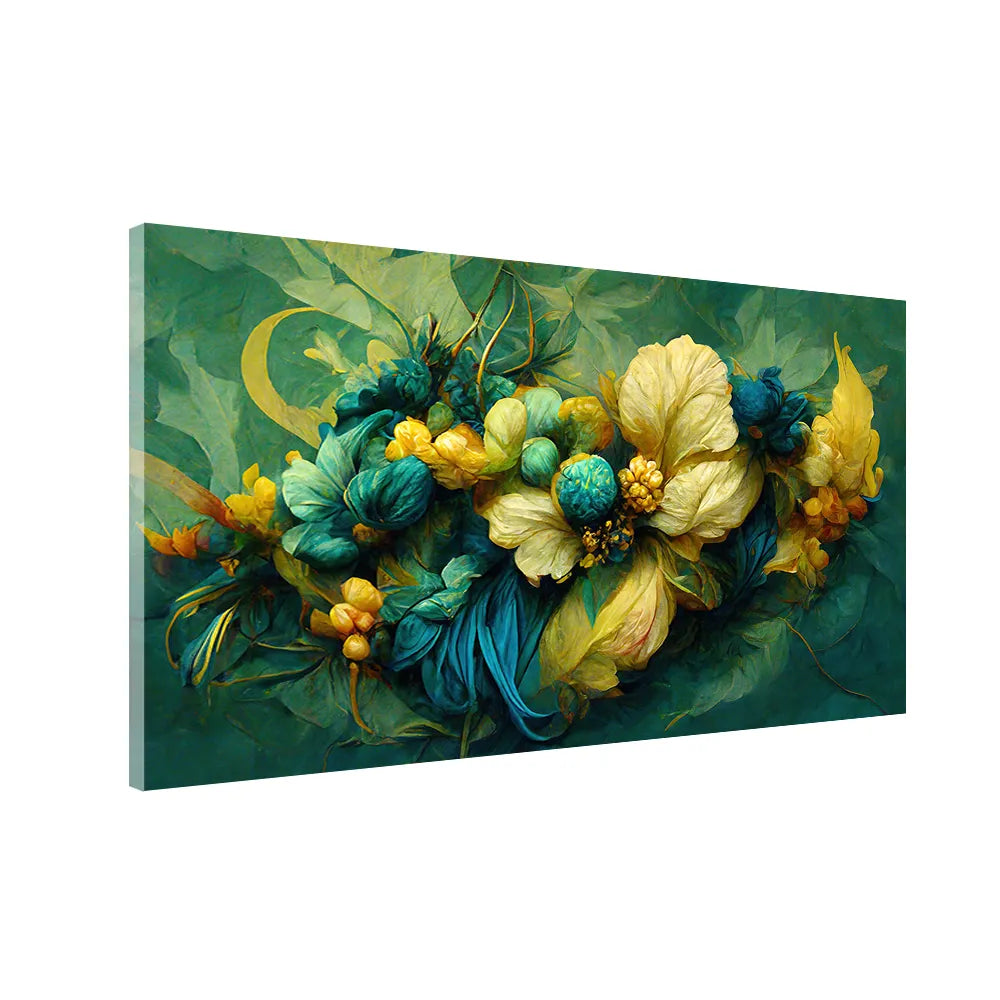 Bloom Harmony Abstract Art | Floral Canvas Wall Decor