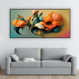 Minimal Floral Abstract Canvas | Elegant Modern Wall Decor