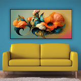 Minimal Floral Abstract Canvas | Elegant Modern Wall Decor