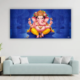 Traditional Ganesha Painting on Canvas | Classic Indian Wall Art