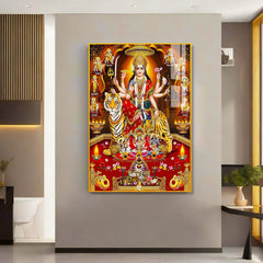 Goddess Nav Durga Mata Canvas Printed Acrylic Wall Paintings & Arts