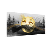 Running Deer in Autumn Forest | Dynamic Nature Wall Art