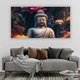 Meditation Bliss Buddha Canvas Painting With Frame