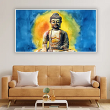 Calm Mind Buddha Art Canvas Painting With Frame