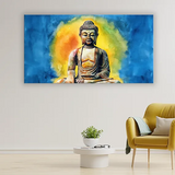 Calm Mind Buddha Art Canvas Painting With Frame