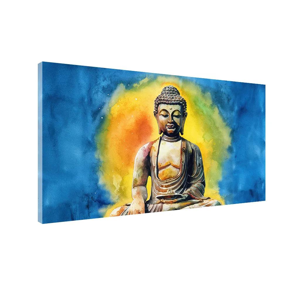 Calm Mind Buddha Art Canvas Painting With Frame