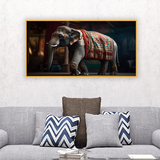 Indian-elephant-colorful Canvas Wall Art – Painting Size:H x W, 2x4 Feet