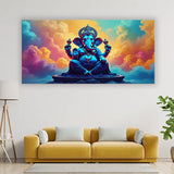 Royal Ganesha Canvas Painting | Luxury Divine Wall Art Decor