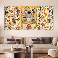 Lord Krishna Shrinathji Pichwai Art Wall Painting