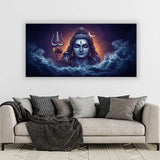 Lord Shiva Meditating Canvas Wall Art – Divine Mahadev Painting Size:H x W, 2x4 Feet