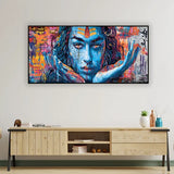 Lord Shiva Canvas Wall Art – Divine Mahadev Painting Size:H x W, 2x4 Feet