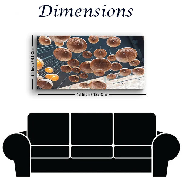 Orange Berries on Wood Wall Art | Size 2x4 Feet