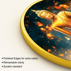Luxury Gautam Buddha Round Wall Painting