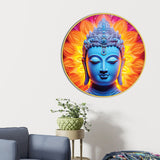 Luxury Gautam Buddha Decorative Round Wall Painting