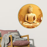 Luxury Gautam Buddha Round Spiritual Wall Painting
