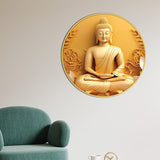 Luxury Gautam Buddha Round Spiritual Wall Painting