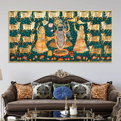 Luxury Nathdwara Shrinathji Krishna Wall Painting