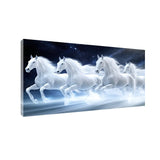 White Running Horses Vastu canvas Painting for home, office decor