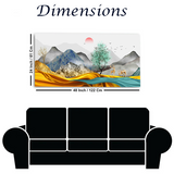 modern-abstract-art-wall-landscape-painting-golden-background-scenery-fashionable-wallpaper| Size 2x4 Feet