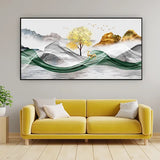 Winter Deer Landscape | Cool Tone Nature Canvas Art