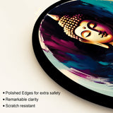Modern Gautam Buddha Colorful Round Wall Painting