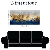 Modern Golden Art Textured Design - Buy Premium Canvas Wall Painting | Size 2x4 Feet
