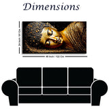 Modern Golden Buddha Statue - Buy Canvas Wall Painting | Size 2x4 Feet