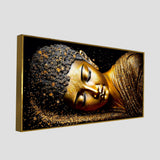 Modern Golden Buddha Statue - Buy Canvas Wall Painting | Size 2x4 Feet