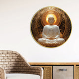 Premium Gautam Buddha Round Shape Painting for Home & Office