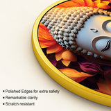 Premium Spiritual Gautam Buddha Artwork Round Wall Painting