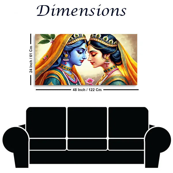 Radha Krishna Wall Hanging Art – Premium Canvas art