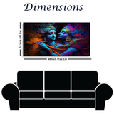 Radha Krishna Eternal Bond – Spiritual Wall Art for Home, Room, or Hotel Décor | Size 2x4 feet
