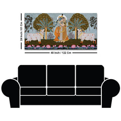 Rajasthani Pichwai Art Radha Krishna Canvas Wall Painting