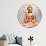 Gautam Buddha Round Wall Art Painting for Home Décor