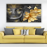 Sacred Harmony Buddha Art Canvas Painting With Frame