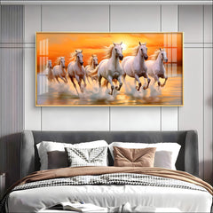 Abstract Horses Acrylic Wall Painting – Modern Art Horse Wall Décor