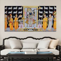 Shrinathji Temple Scene Religious Wall Painting