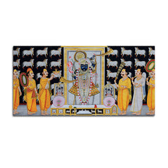 Shrinathji Temple Scene Religious Wall Painting