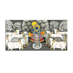 Shrinathji with Cows Traditional Pichwai Painting