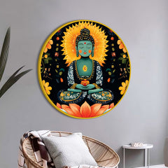 Zen Gautam Buddha Round Paintings for Home and Office