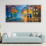 Street Scene Love Couple – Romantic Wall Art | Size 2x4 Feet