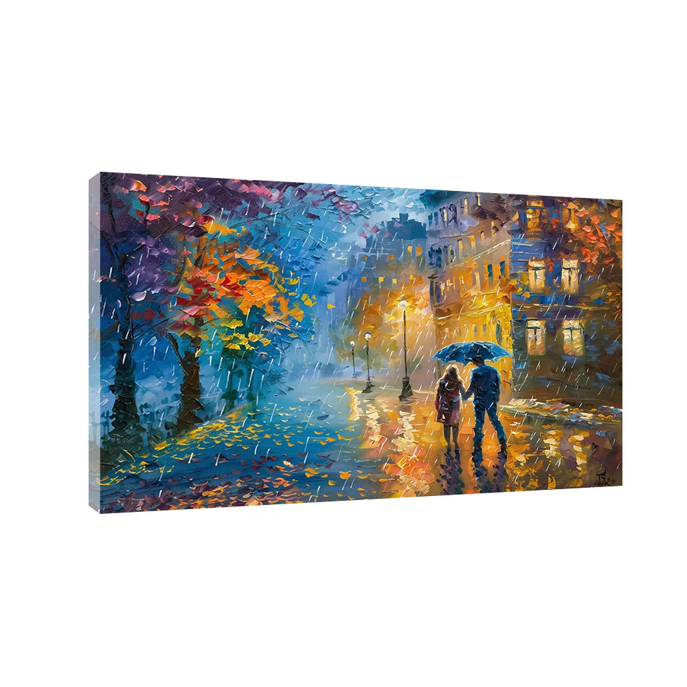 Street Scene Love Couple – Romantic Wall Art | Size 2x4 Feet