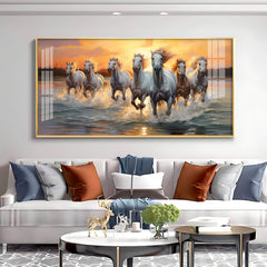 White Horse Acrylic Wall Painting – Elegant Horse Wall Décor